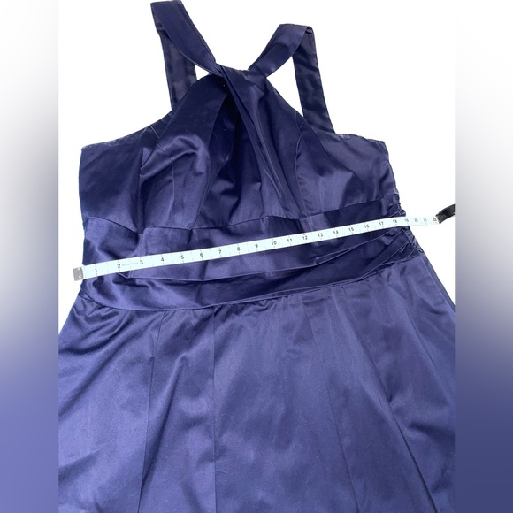 David’s Bridal Navy Blue Formal Y neck Short Bridesmaid Dress | Dress 18 - Picture 8 of 8